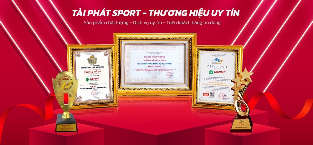 Giải thưởng ghi nhận chất lượng dịch vụ và sản phẩm của Tài Phát Sport