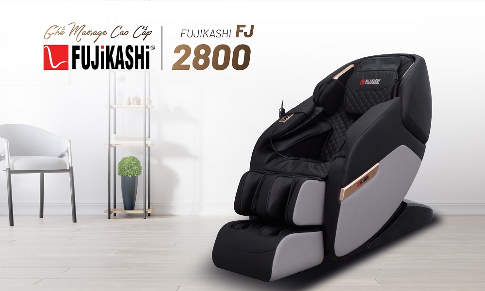 Ghế massage Fujikashi FJ-2800 Đen Xám người bạn đồng hành cho mọi nhà